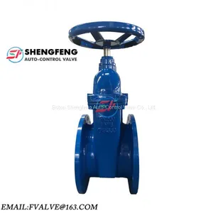 DIN3352 F4 DN200 PN16 GGG50 Cast Iron Soft Seal Water Gate Valve thumbnail-1