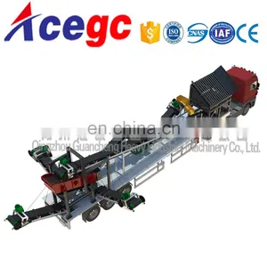 Construction Buildings Waste Recycling Plant Mobile Crushing and Classifying Station Into Stone,gravel,sand thumbnail-1