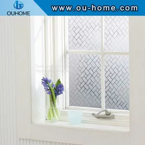 H082 Non-sticky Static Glass Window Sticker Office Meeting Room Privacy Glass Film Decorative Window Film thumbnail-2