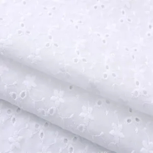 Cotton Lace Fabric With Embroidery for Sale thumbnail-2