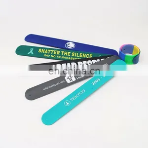 Custom Made Silicone Rubber Band Slap Wristband thumbnail-1