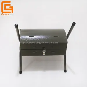 Camping Use Cylinder Portable Grills Barrel Charcoal Smoker Bbq Grill thumbnail-2