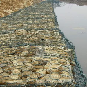 PVC Coated Hexagonal Gabion Mesh Woven Gabion Stone Cage thumbnail-5