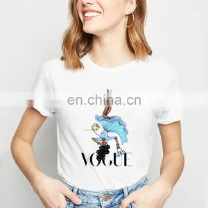 Short-sleeved Summer T-shirt Fashion New Female T-shirt Printing for Ladies thumbnail-5