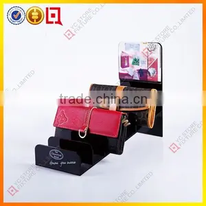 Clear Acrylic Leather Purse and Wallet Countertop Display Rack thumbnail-3
