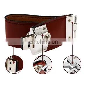 Marketing Gift Items Leather USB Key 8GB 16GB 32GB Memory Flip Leather USB Stick thumbnail-4