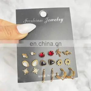 Multiple Styles Gift Earing Temperament Tassel Sets Stud Girl Earring Set thumbnail-1