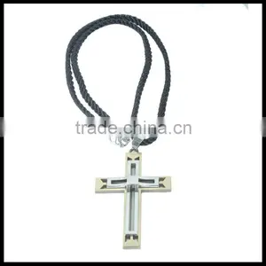 Titanium Stainless Steel Cross Pendant thumbnail-1