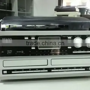 Good Price Turntable cd Radio Record Cassette Bluetooth USB SD Player for Sale thumbnail-1
