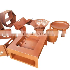 Customized Size Outdoor Wood Burning Garden Fire Pit Square Large Steel Fire Bowl thumbnail-3