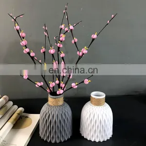 Modern Flower Vase Imitation Ceramic Flower Pot Decoration Home Plastic Vase Flower Arrangement Nordic Style Home Decoration thumbnail-1