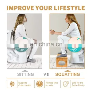 Bathroom Squatting Urinal Adjustable Bamboo Squatting Toilet Stool thumbnail-4