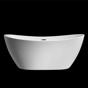 New Design Bathroom Acrylic Freestanding Bathtub for One Person Bath Tub for Adult thumbnail-5