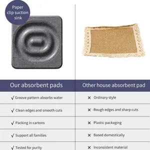 Sheenyoo Absorbent Diatomite Wave Engraving Ripple Stone Cup Coaster thumbnail-2