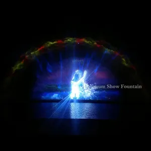 India Dal Lake Stainless Steel Laser Projection Water Fountain Movie Screen Feature Multicolored LED Light DMX512 For Events thumbnail-4