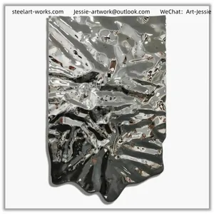 Custom Stainless Steel Wall Decor for Reception Area thumbnail-1