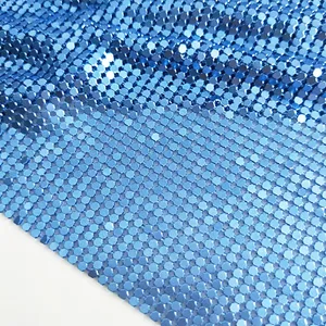 Soft Flexible Aluminum Wire Cloth Chainmail Mesh Fabric Curtain Screen Application Metal Sequin Woven Technique Bending Cutting thumbnail-4