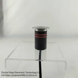 3w 24v Dimmable Ground Lamp With Stainless Steel Surface and Black Lamp Body, Produced by Zhuhai Feipu thumbnail-1