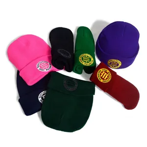 Cuffed Knit Beanies Custom Embroidered Patch Logo Winter Street Casual Hats thumbnail-1