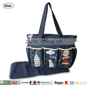 Handmade Shoulder Mammy Bag With Bottler Bag and Diaper thumbnail-1