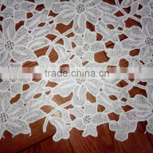 2016 Embroidery Lace Milk Silk Fabric Polyester Lace Fabric for Making Dress thumbnail-5