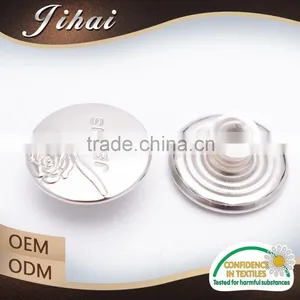 Sewing Accessory Anti-Siver Shank Metal Cap Jean Button For Jeans With Logo thumbnail-5
