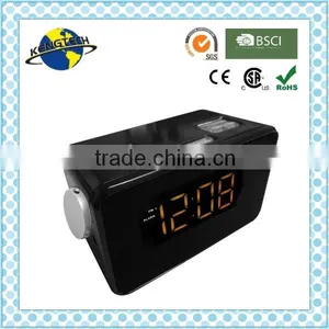 Orange LED Backlight PLL Dual Alarm Projector Clock Radio thumbnail-1
