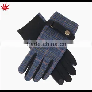 Ladies Cheap Touch Finger Fashion Woolen Gloves With Belt thumbnail-1