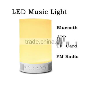 Portable Outdoor FM Radio TF Card Bluetooth Smart Led Lamp Speaker thumbnail-4
