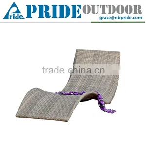 S Type Outdoor Leisure Waterproof Rattan Chairs Curved Baroque French Chaise Lounge thumbnail-1