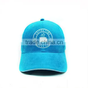 2016 Unstructured High Quality Custom Logo 6 Panel Corduroy Embroidery Curved Hats Corduroy Baseball Caps thumbnail-2