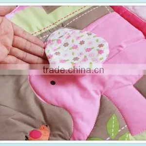 Sweet Zoo Girls Crib Bedding Set Dust Ruffle Set From Professional Manufacturer thumbnail-3
