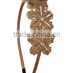 Triple Beaded Flowers Hairband/Heanband thumbnail-2