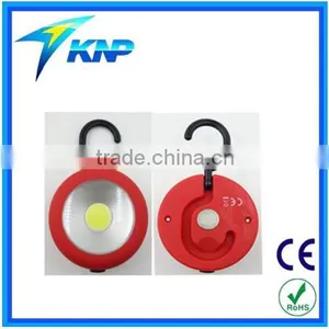 360 Degree Hooking Magnet COB Round Portable LED Battery Work Light thumbnail-1
