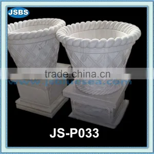 Wholesale Handmade White Marble Pot Outdoor Flower Large thumbnail-1