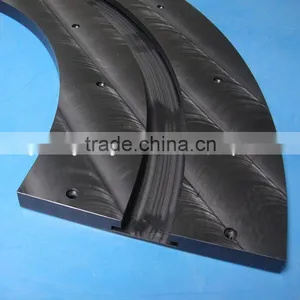 CNC Machined Plastic Uhmw-pe Polyethylene Bending Guide Rail thumbnail-1