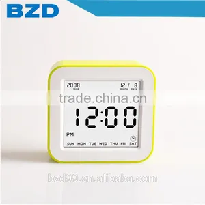New Design Promotion Smart Rotation Control Auto ISO Light Countdown Mute Portable Bedside Alarm Table Clock thumbnail-1