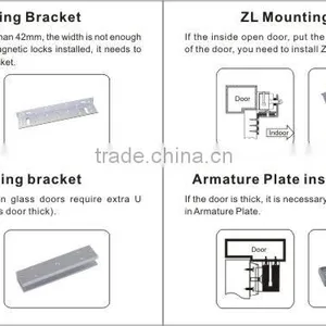 Single Door 500kg 1200lbs Zinc Electro Magnetic Keyless Door Lock PY-EL5-5 thumbnail-4