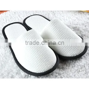 High Quality Waffle Weave Slipper for Hotel, White Color and Washable thumbnail-1