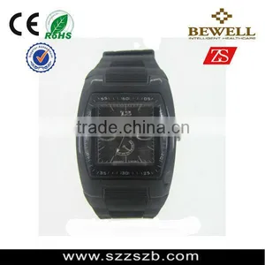 Black Plastic Waterproof Watch , Promotion Watch Japan Movement Quartz Wrist Watch thumbnail-1