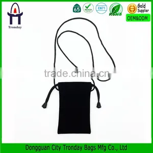 Velvet Pouch With Drawstring Small Velvet Pouches for Jewelry/camera Lens/mobile thumbnail-1
