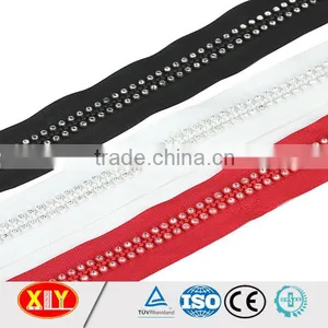 China XLY Zipper #8 Close End Fancy Style Diamond Zipper thumbnail-2