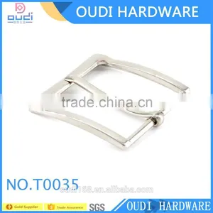 SGS Approved Wholesale Shiny Nickel Belt Buckle Fashion Reversible Metal Buckle thumbnail-1