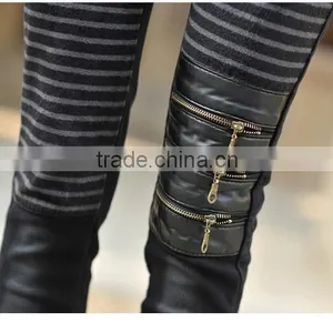 Sexy Women's Jeans Leather Detail Skinny Stretch Fashion Casual Pants Denim thumbnail-6