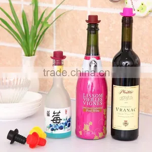 Wholesales Cheaper Logo Design Silicone Wine Stopper thumbnail-4