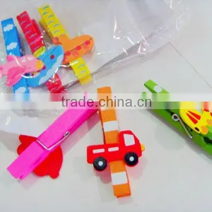 Promotional Cartoon Bookmark Wooden Cartoon Clip thumbnail-1