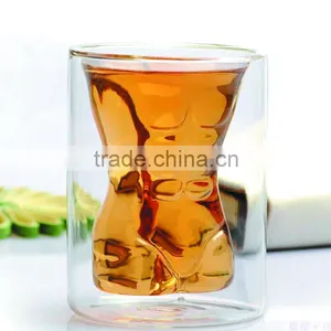 Premium Lovers Teacup 200ml Tea Cup With Man and Woman Style Special Couple Teaware Boorsilicate Glass Teaset thumbnail-2
