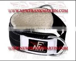 Black Weightlifting Leather Ankle Straps,Weightlifting Ankle Straps,Nylon Webbing FM-996 W-62 thumbnail-1