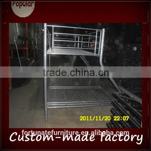 Silver Grey Powder Painting Triple Bunk Bed Metal Tube thumbnail-1