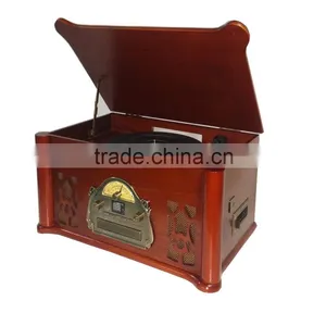 2015 Antique Gramophone Turntable Player With USB RADIO CD thumbnail-1